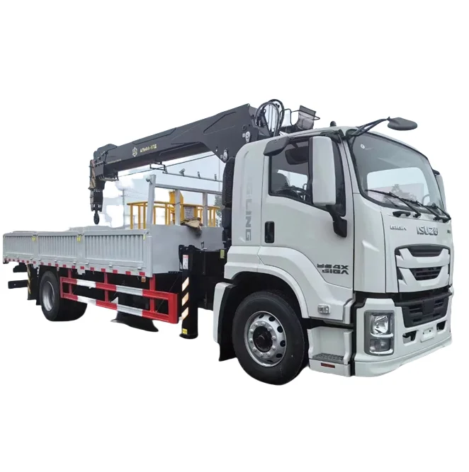 ISUZU 4x2 Truck Mounted Crane 8 Ton Telescopic Knuckle Boom Crane Truck for Sale