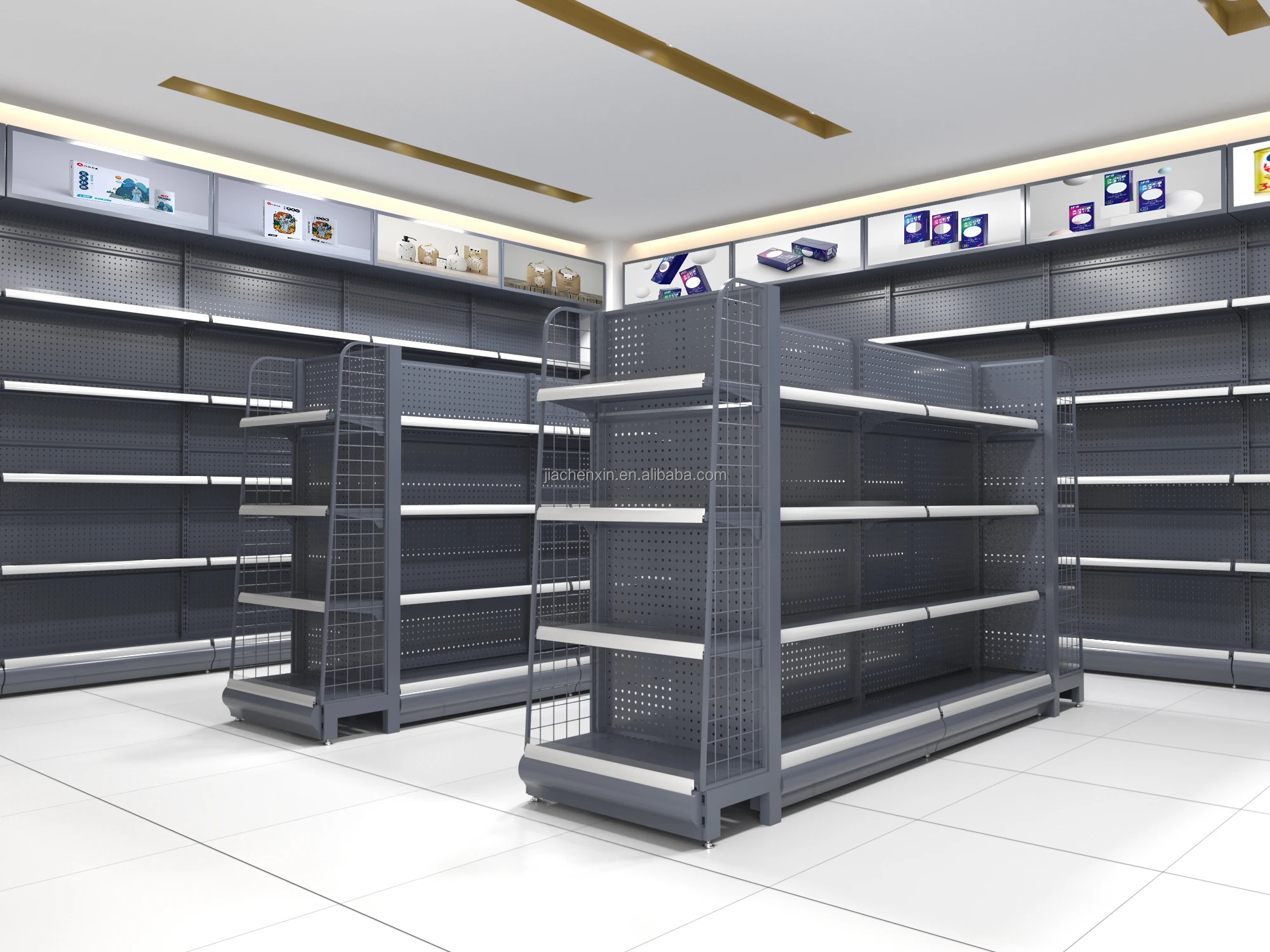 gondola  shelving supermarket shelves metal equipment for grocery store with price tag label holder display racks  rack