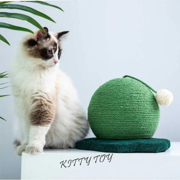 Высококачественная Интерактивная сизальная Когтеточка для кошек, сферический кактус, Забавный шар, кошачья Когтеточка, креативная игрушка, игровое дерево для кошек