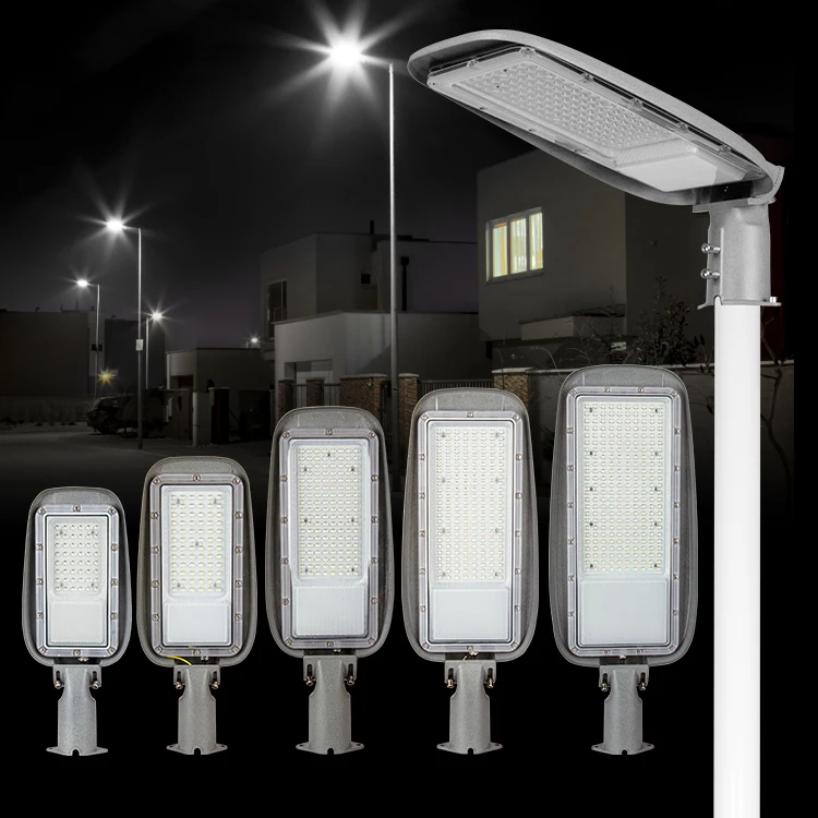 New Design Die Cast Aluminium Ac Power 50w 100w 150w 200w Ip65 Waterproof Adjustable Outdoor Project Road Lamp Led Street Lights