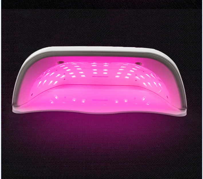 High Power 96W RED Light LED Nail Lamp Two Hands Gel UV Lamp Manicure Nails Polish Dryer Table Led Light Nail Salon