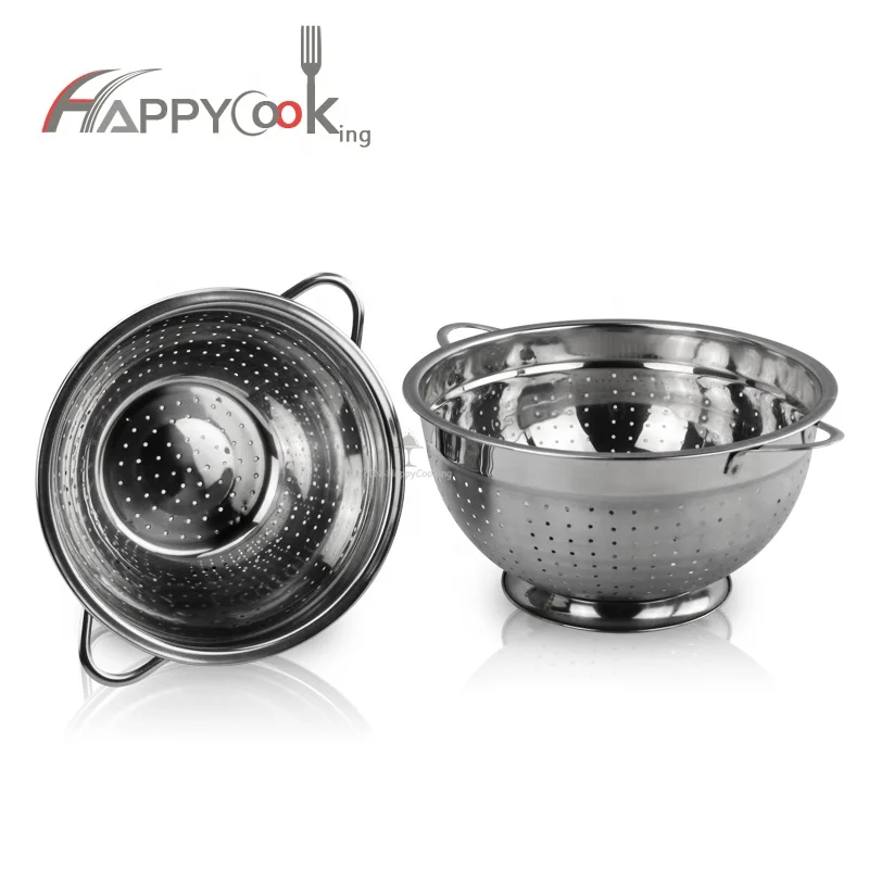 Wholesale Promotional stainless steel vegetables filter screen strainer colander