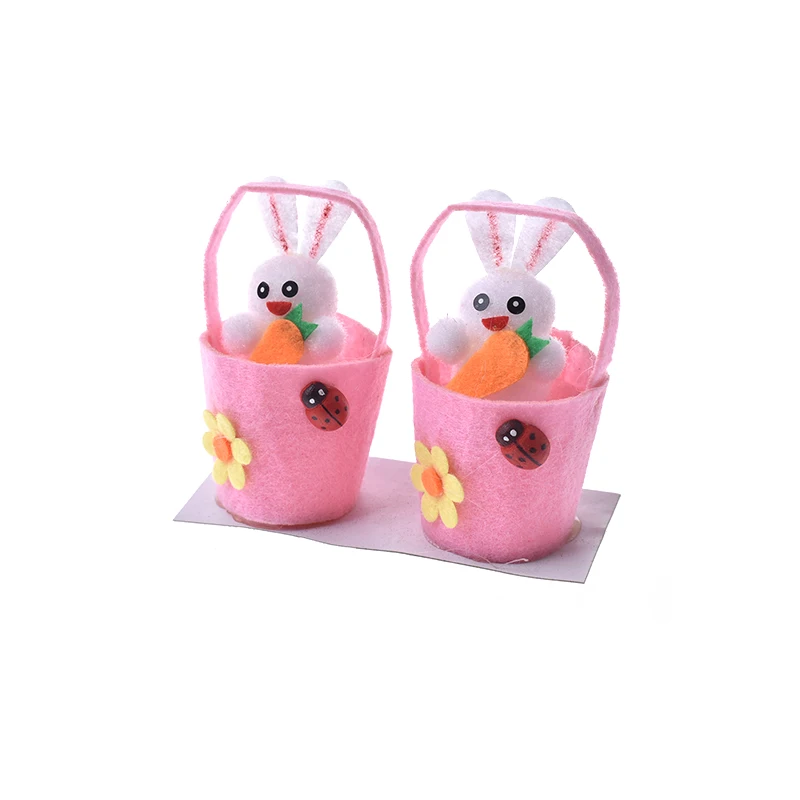 Hot Selling Lovely Easter Basket Easter Bunny Rabbit Decoration Set
