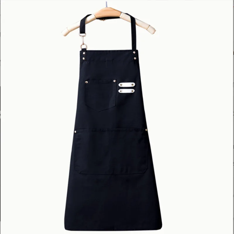 Fashion Home Kitchen Apron Waterproof Canvas Waist Restaurant Thickening Work Aprons