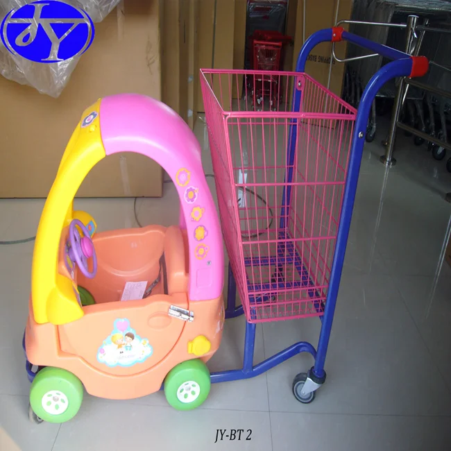 Shopping Baby Toy Car Trolley Cart Jiayuan ZINC Plated 4 or 5 Inch PVC or PU ,TPR Wheels High Quality Steel 2 Years any Color