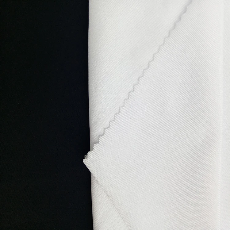 Wholesale White Stock Lot Jersey Material Sport Lycra Poly Spandex Warp Knitted Fabric