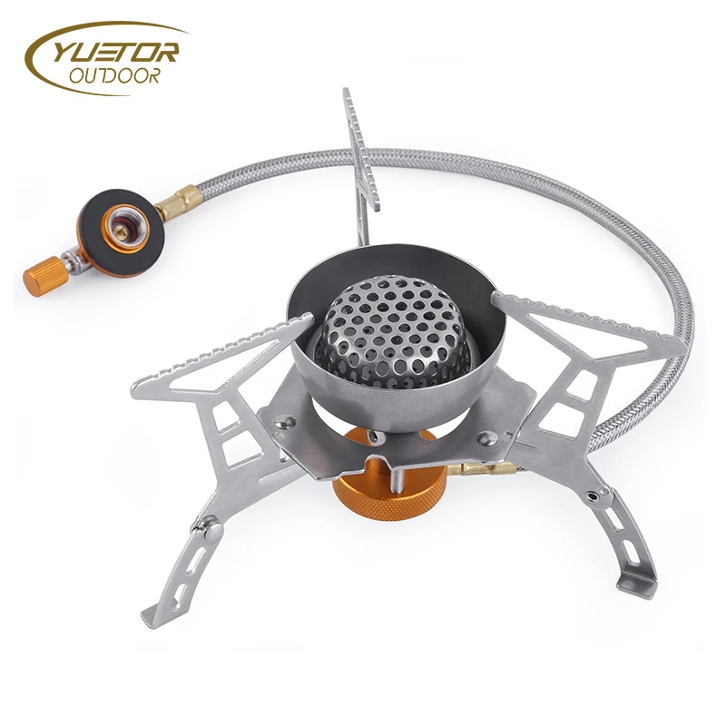 Camping stove gas burner Backpack Gas Stove with Convenient Piezo Ignition