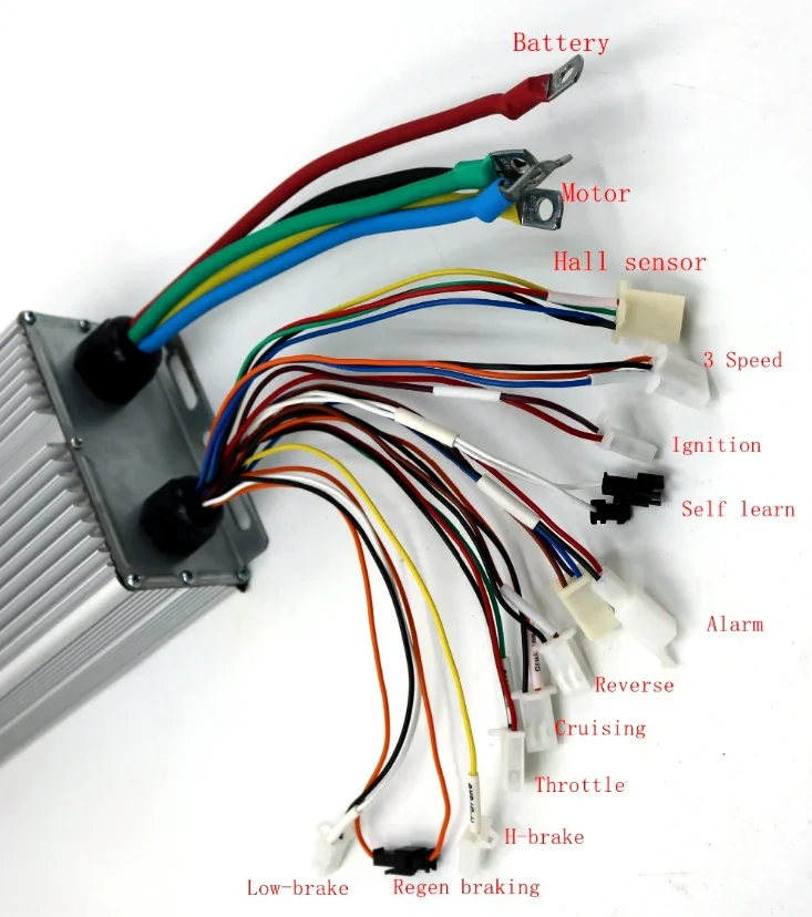 GREENTIME 24 MOSFET 48-72 В 3000 Вт 80Amax контроллер BLDC-K двигателя Бесщеточный Регулятор скорости датчик и без датчика