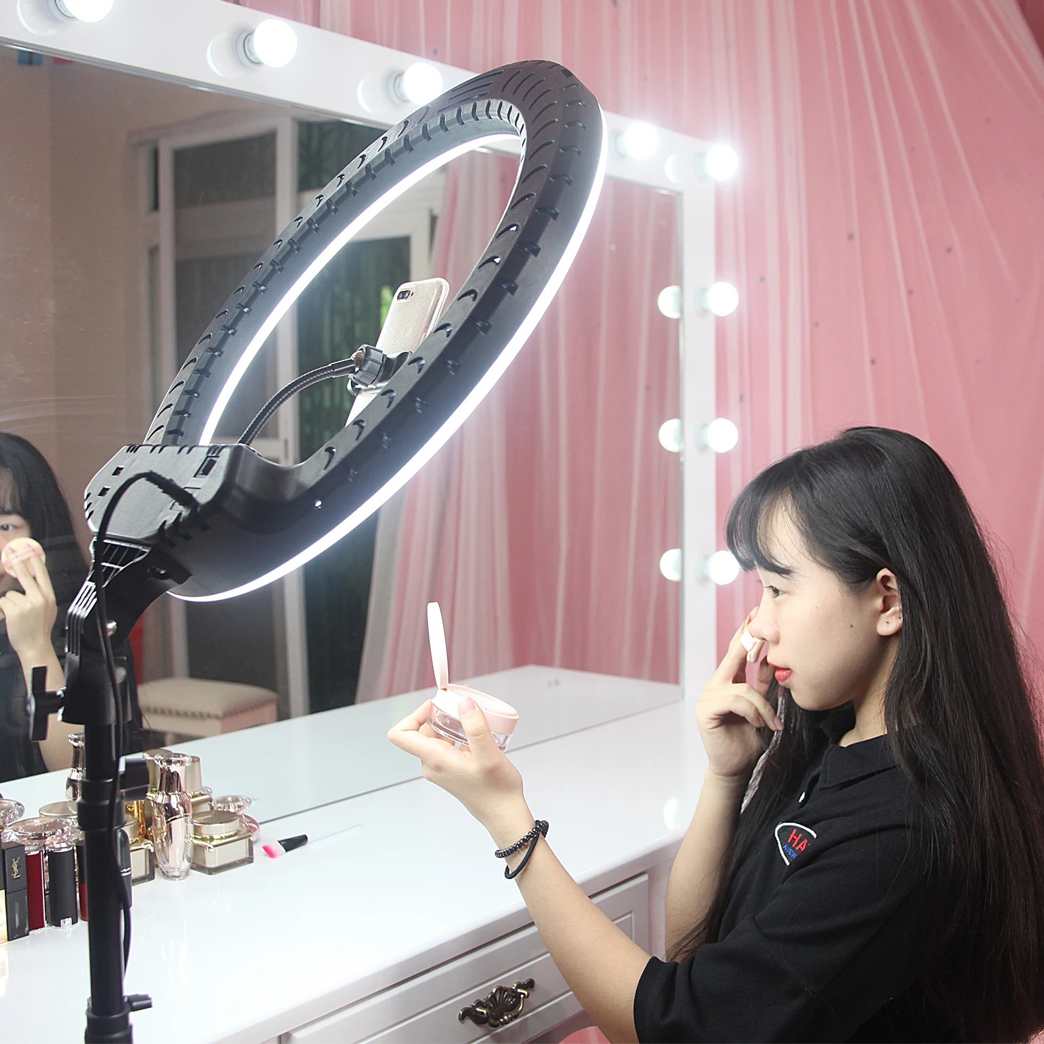 Free Shipping FOSOTO FT-54 21inch Led Ring Light Selfie Led Fill Light Live Streaming Lamp With Tripod For Makeup video Tiktok