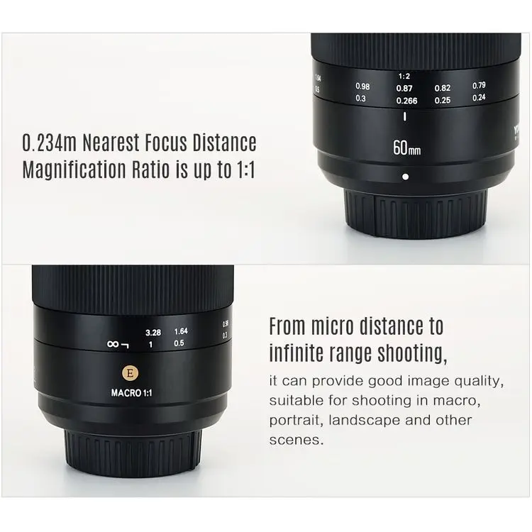 Светодиодная лампа для видеосъемки YONGNUO Объективы макро объектив YN60mm F2 MF 60 мм цифровой однообъективной зеркальной камеры Canon EOS 70D 5DMK II 5diii 600D 700D цифровых зеркальных фотокамер Nikon F2NE