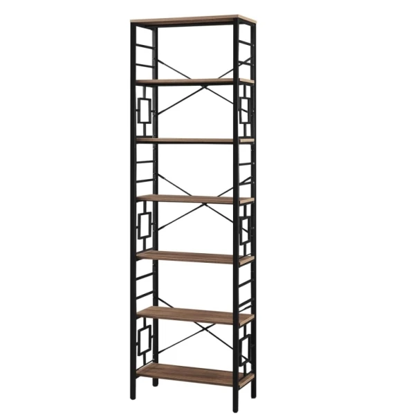 Nordic Open Shelving Bookcase Industrial 6 Layer Tier Ladder Bookcase