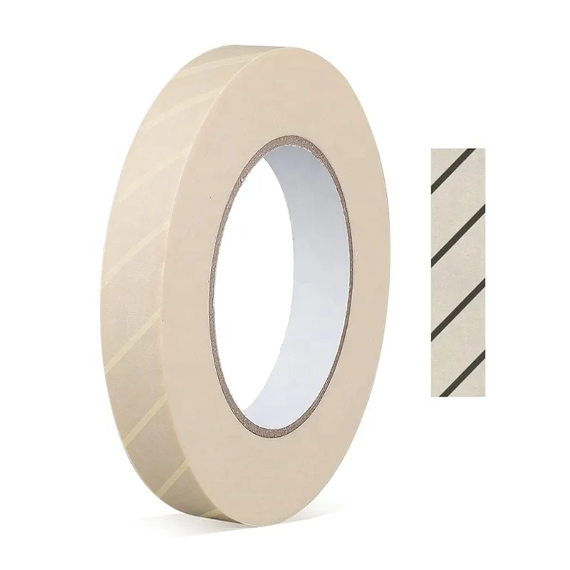 12/19/25mm*50m Medical Use Steaming Sterilization Indicator Tape Adhesive Autoclave Indicator Tape