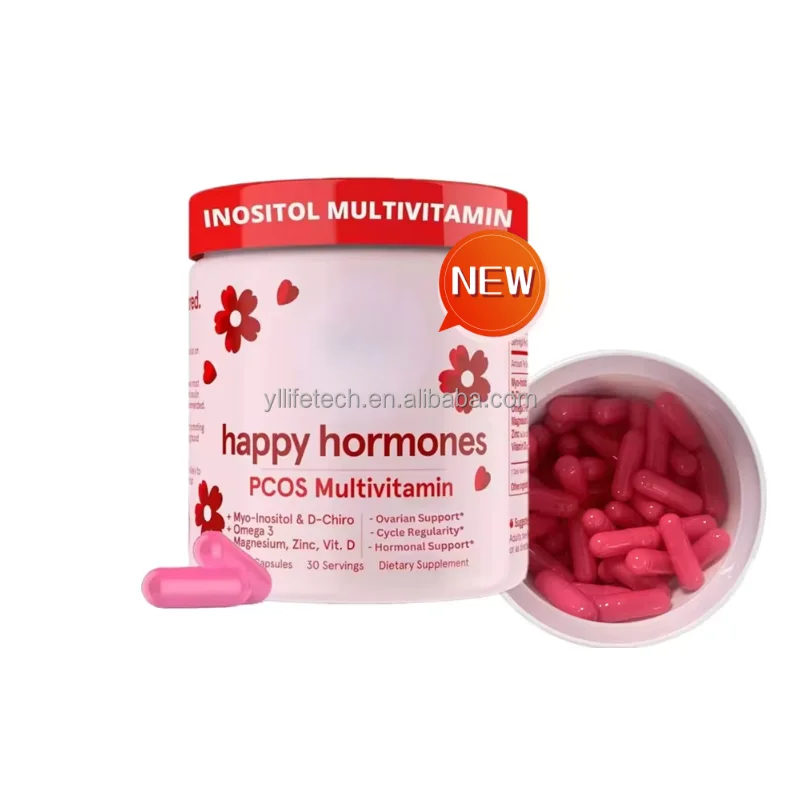 OEM/ODM Inositol D-Chiro Vitamin Capsules Pcos Capsules Happy Hormones Inositol Multivitamin Capsules For Adults