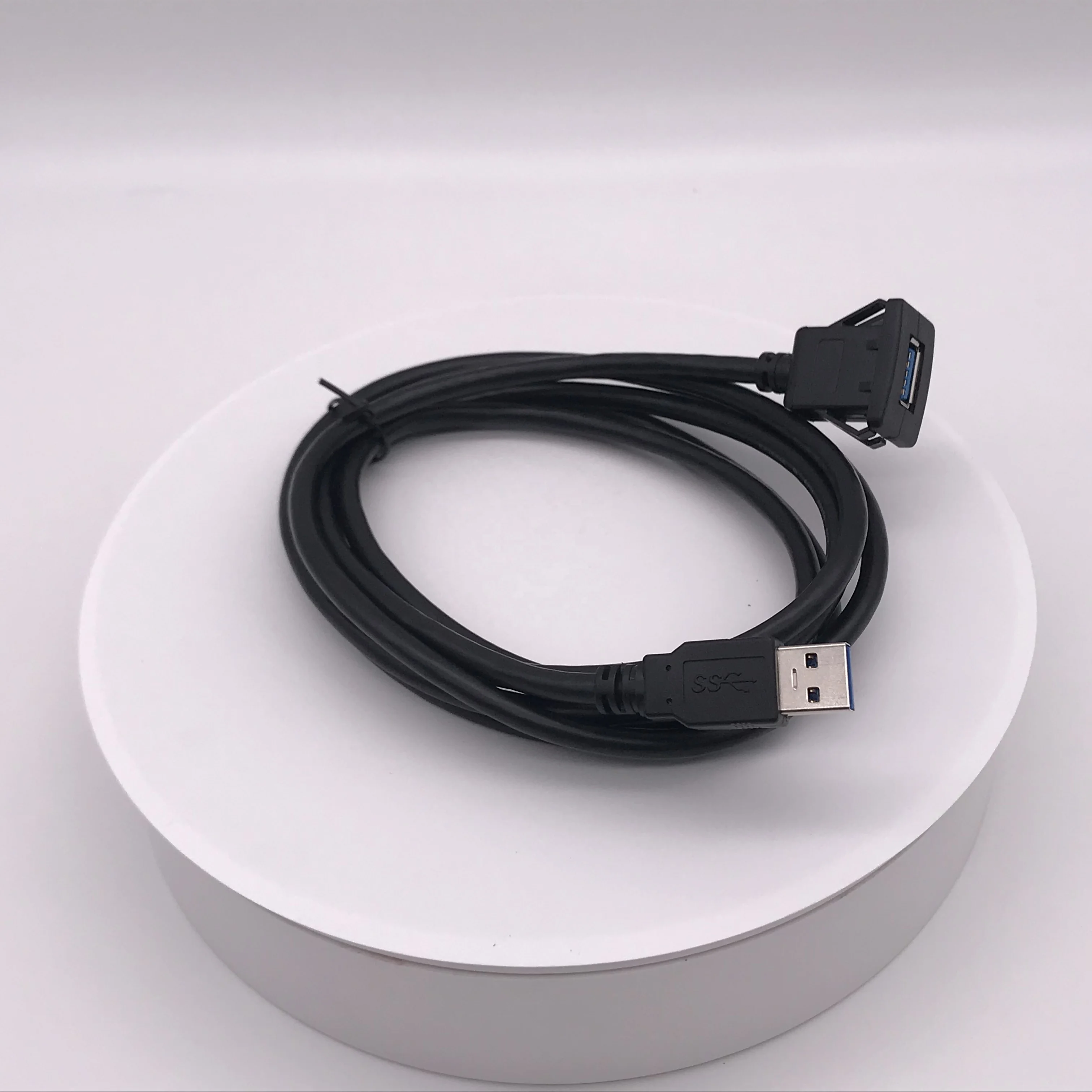 Top Sale Usb 3.0 Female To Usb Male Square Version Usb Panel Flush Mount Cable For Car Truck Marine