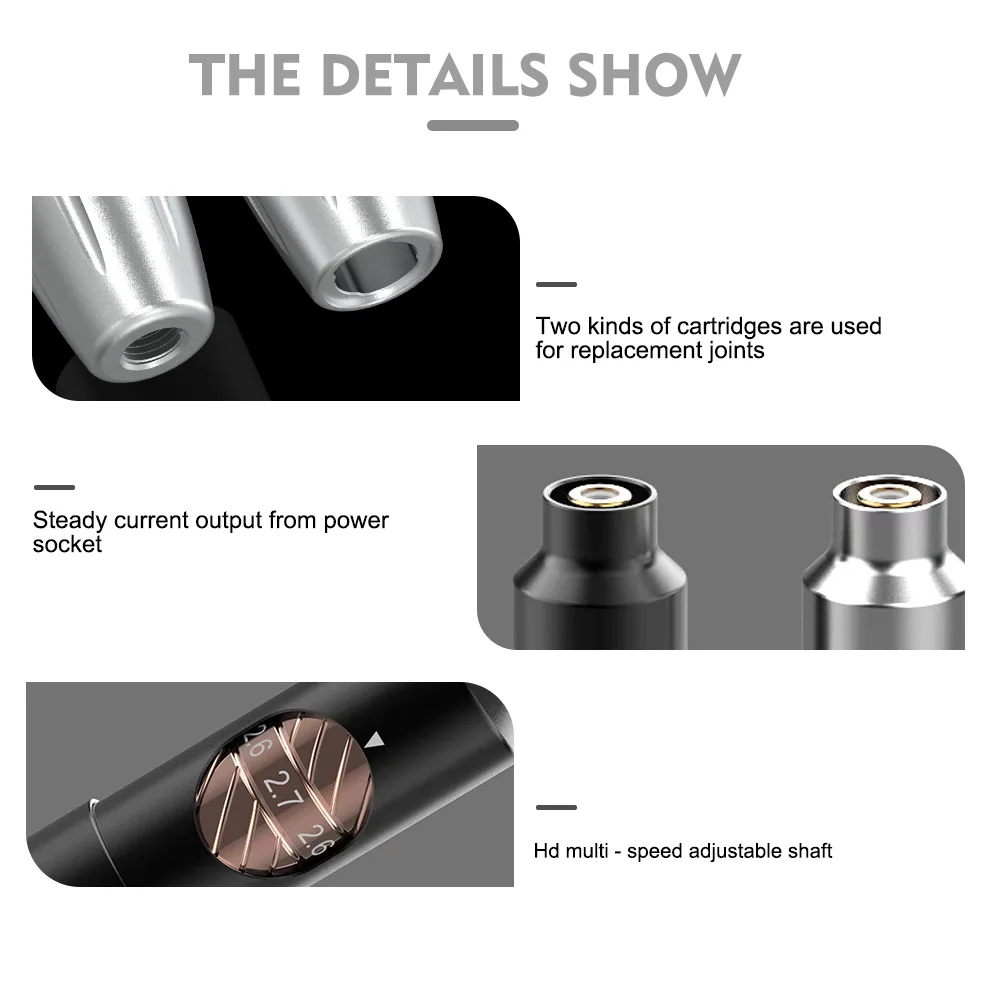 Полубеспроводная цифровая перезаряжаемая машинка для микроблейдинг