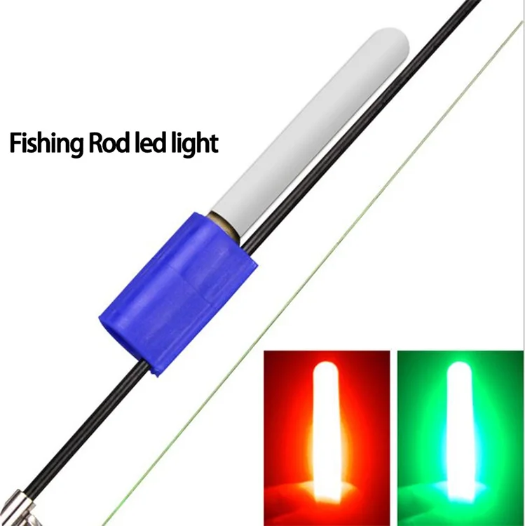 LED Glow Fishing Light Rod Tip light with Clip Night Stick for Sea Fishing Rod Glowing Lamp
