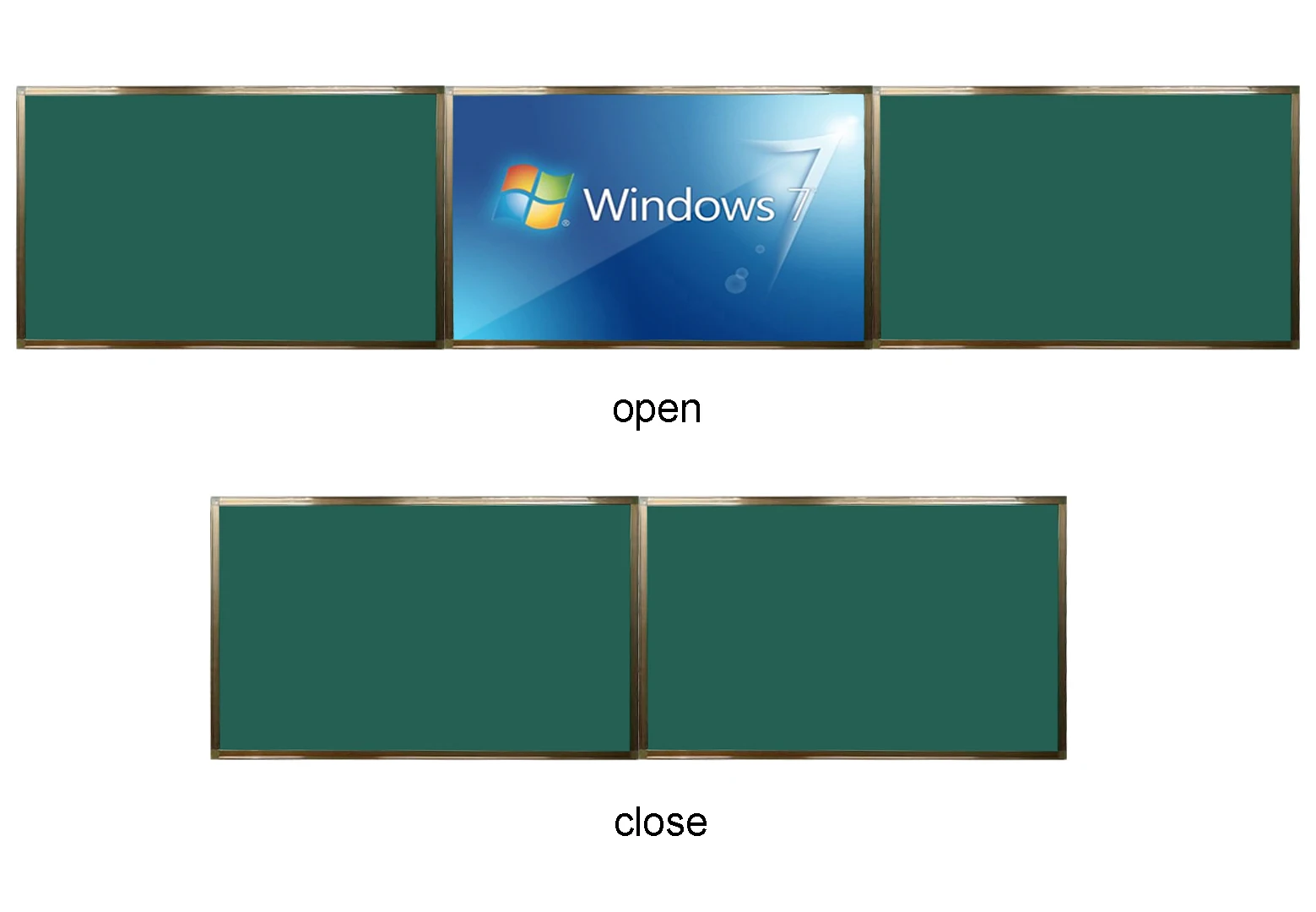 400*130 CM Sliding magnetic chalkboard for  school classroom