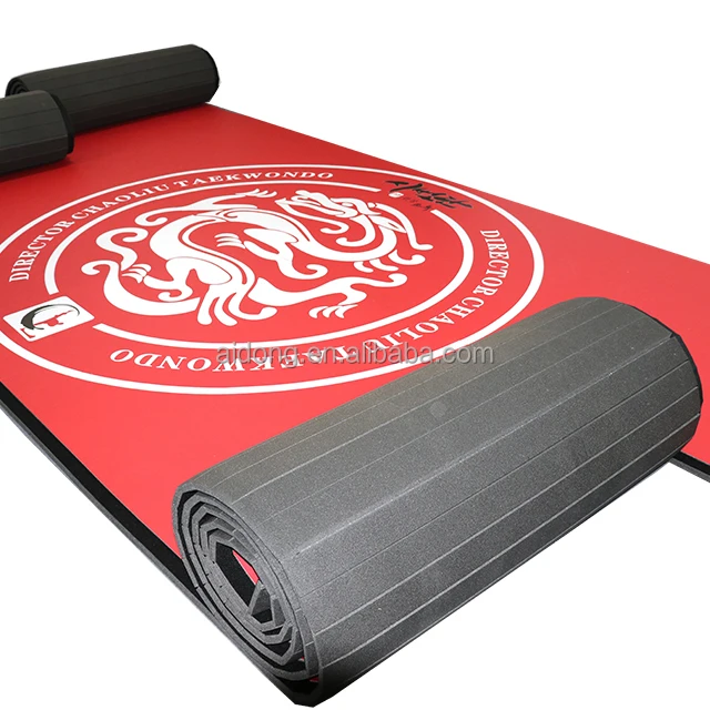 AIDONG tapi tatami roll out bjj mat plastic rolling up judo jiujitsu karate sambo roll mma muay thai mats