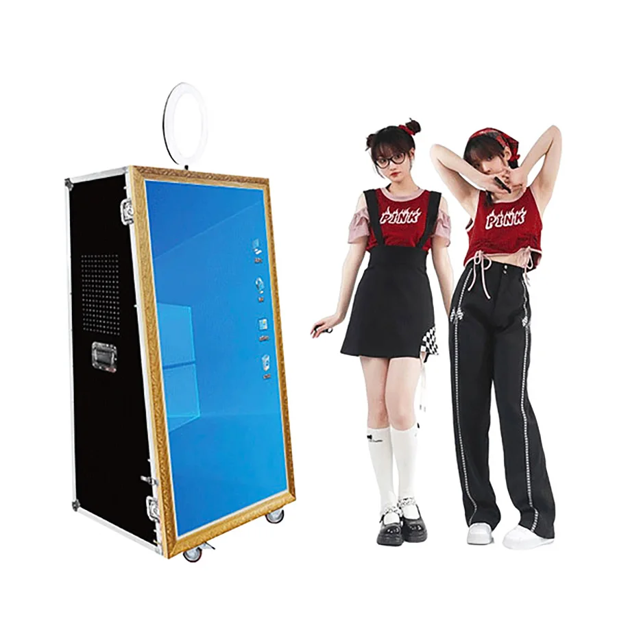 Selfie Magic Photo Mirror Booth Camera Photo Gif With Fill Light Lamp Manual Mirror Photo Booth Frames For Sale 5 Foot X 3 Foot