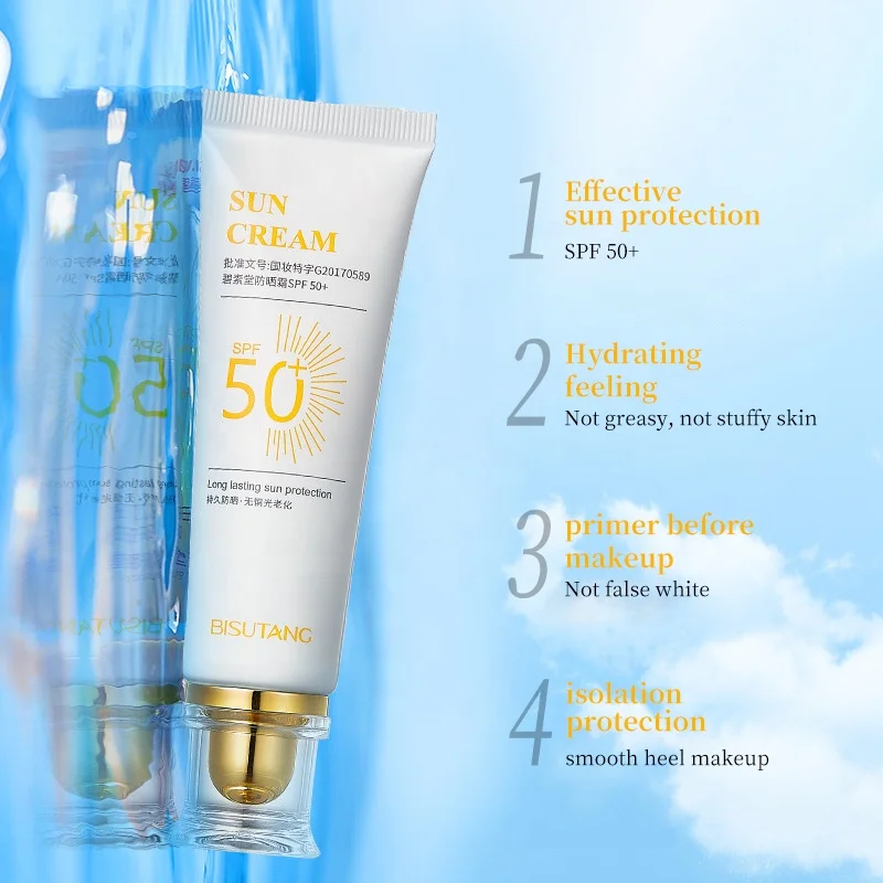 OEM минеральный солнцезащитный крем SPF 30 широкий спектр УФ-защита для лица тела диоксид титана высокая производительность