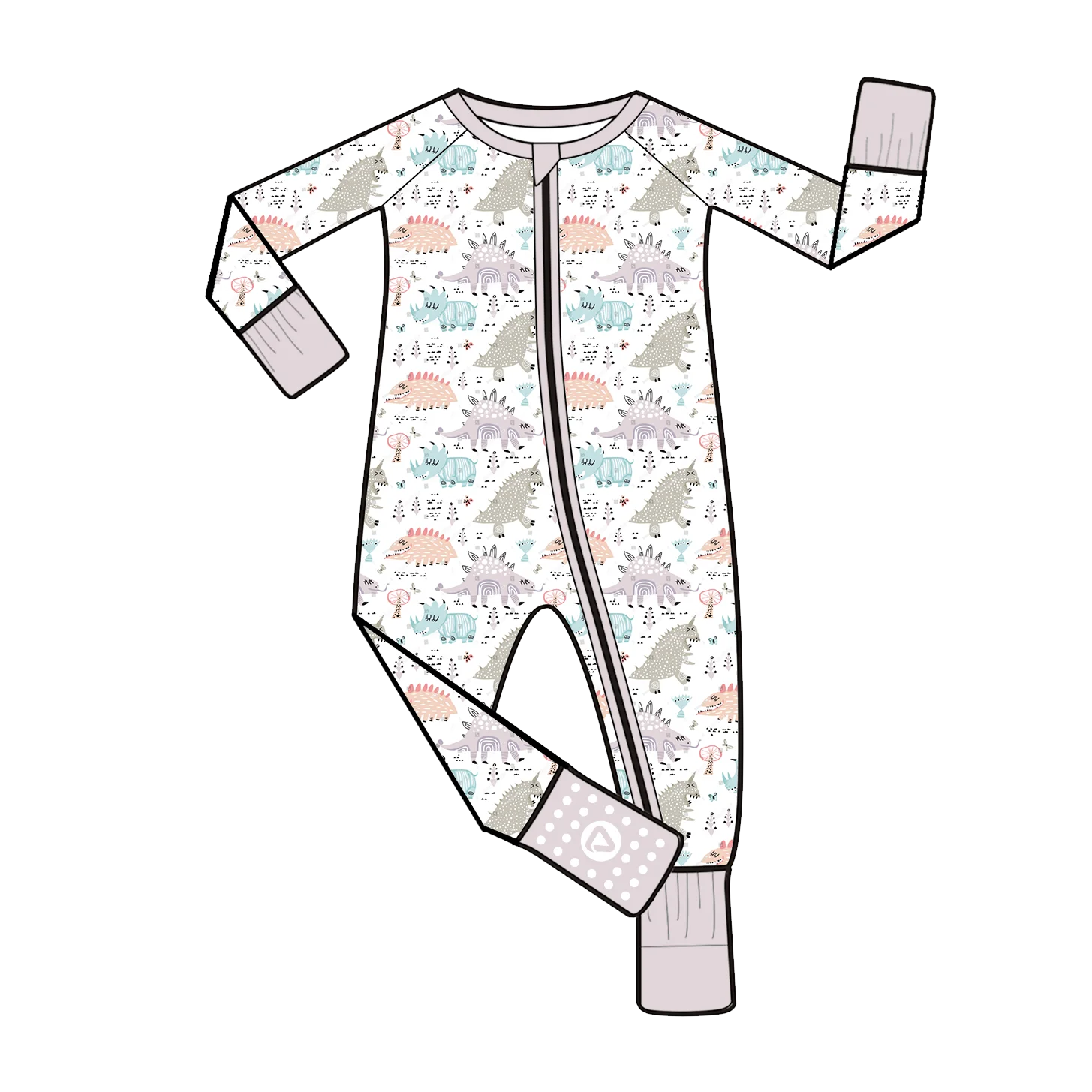 Comfortable Bamboo Fiber Baby Romper with Two Way Zipper for Unisex Soft Skin Friendly Breathable Bodysuit and Jumpsuit