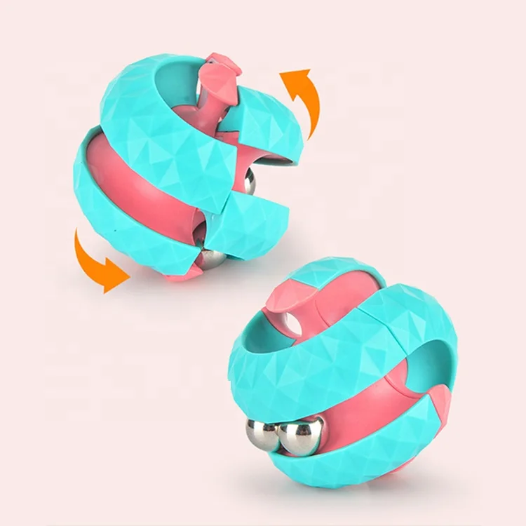 Rotating Magic Bead Fingertip Toys Pinball Orbit Gyro Fun Cube Creative Deformation Novel Strange Fingertip Decompression Toys