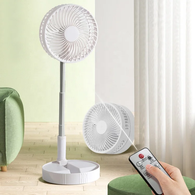 Home use remote control intelligent folding mini portable rechargeable electric cooling fan