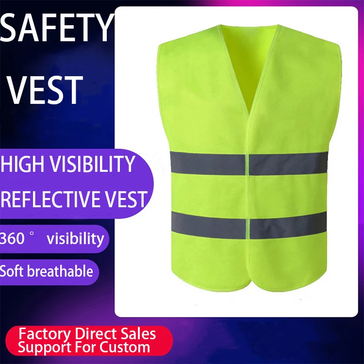 Factory Direct Price Night Safety Outdoor Adjustable Hot Selling High Visibility  Reflective Vest For Men&Women
