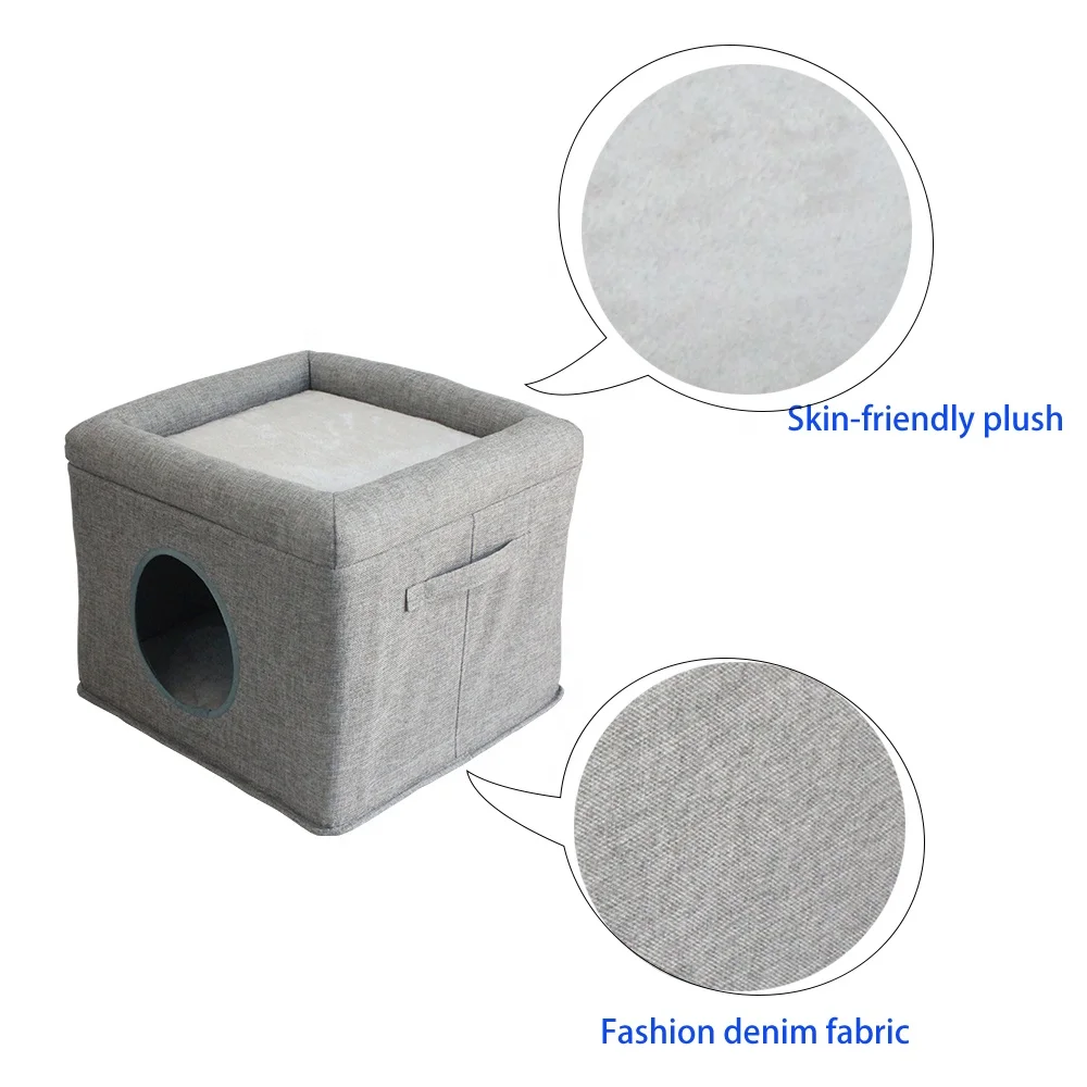 Safety Cat hiding home Fabric Kitten play house Pretty Cat sleeping bed