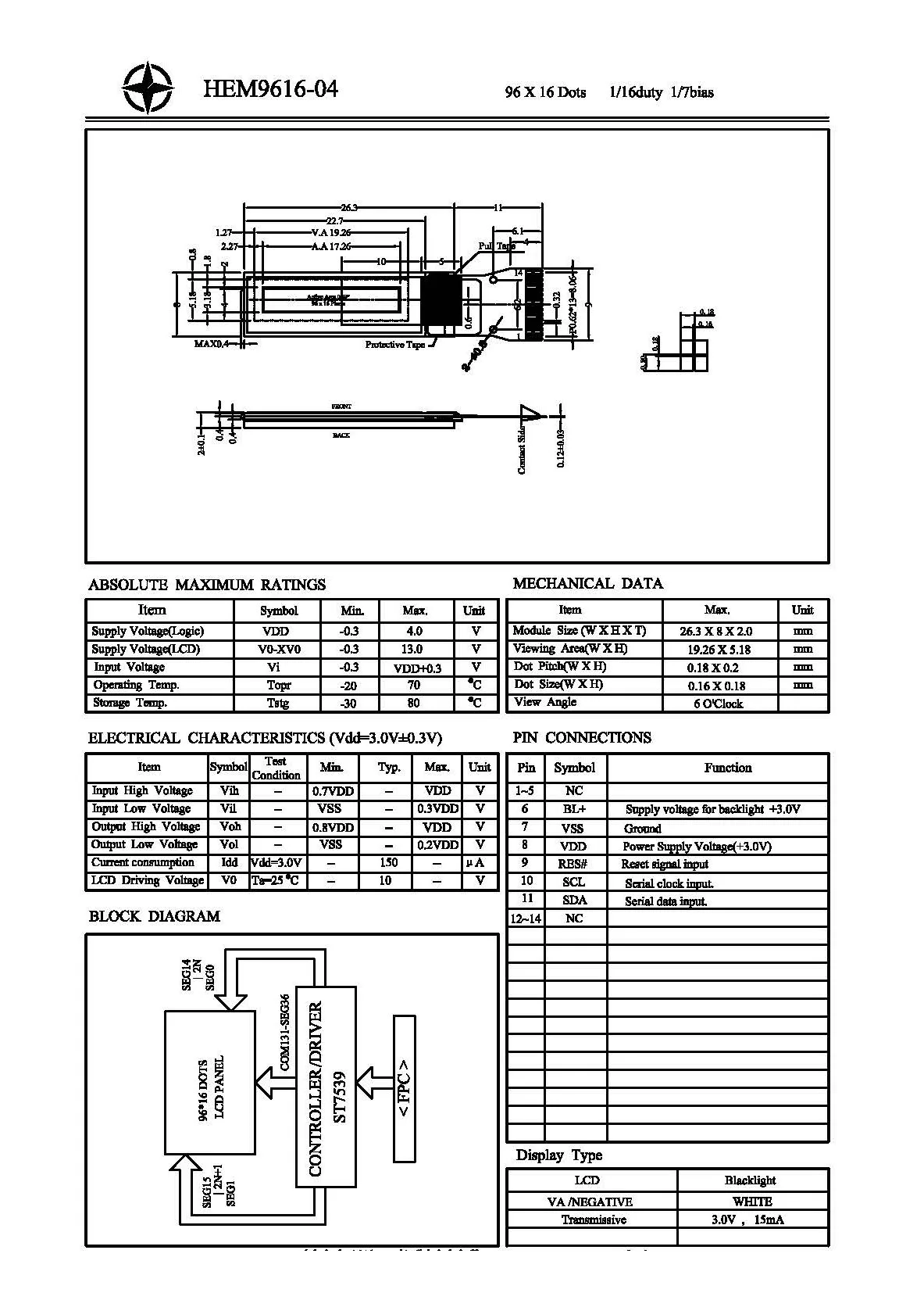 FACTORY CUSTOM TN HTN STN FSTN VA 7 SEGMENT LCD DISPLAY SCREEN MODULE