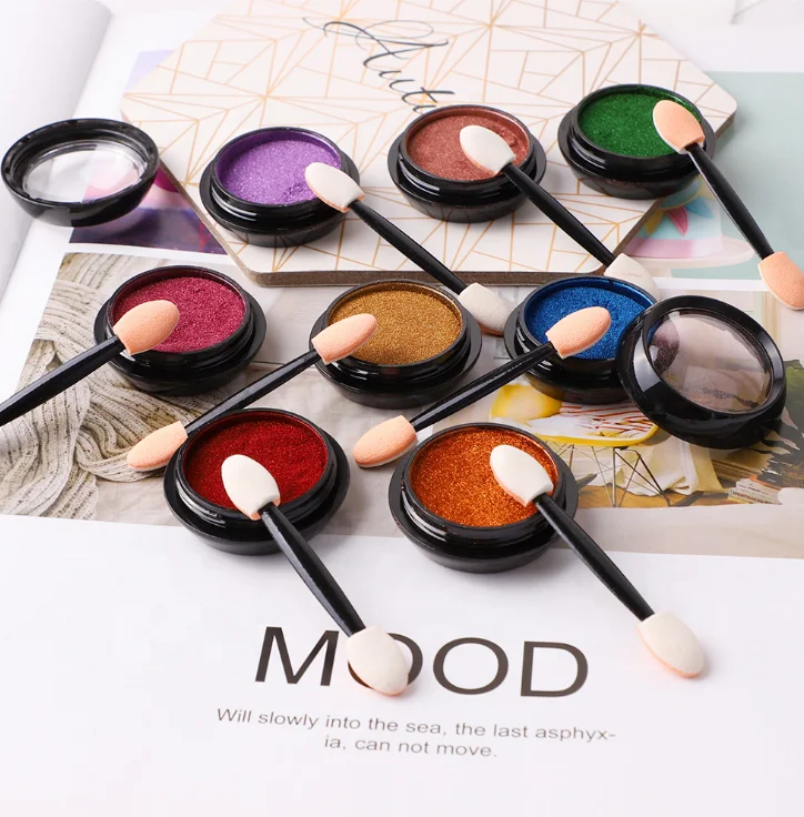 
12 colors Nail chrome polish Powder magic mirror nail powder magic mirror effect pigment powder 