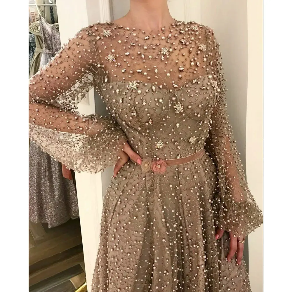 Party Evening Gowns Long Sleeve Evening Dress For Fat Women Plus Size Dress