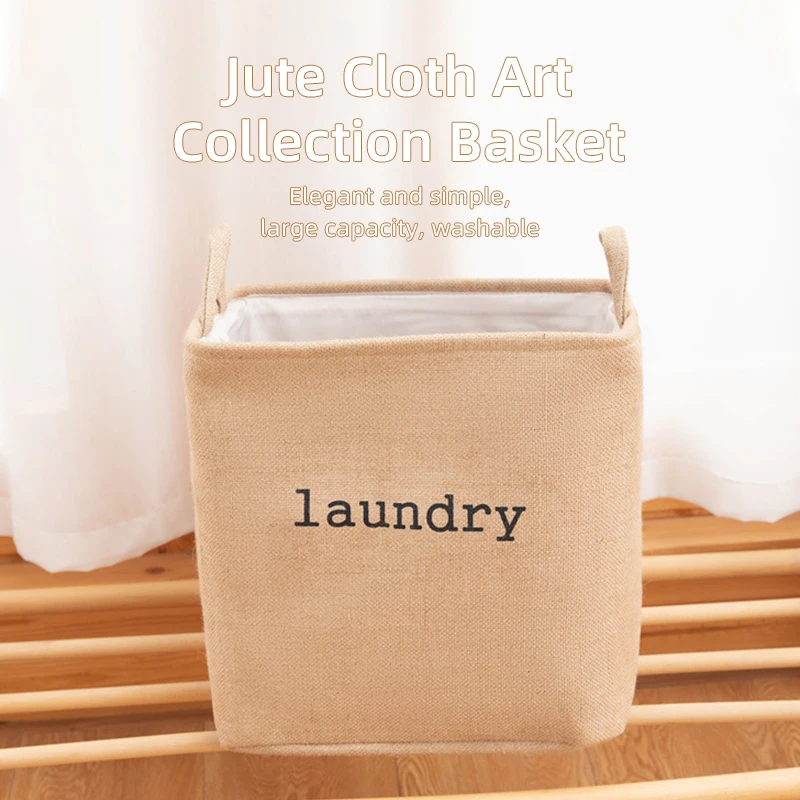 New Foldable Laundry Basket Large Cotton and Linen Storage Basket Clothes Organizer Dirty Clothes Basket