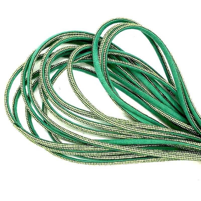 S577 Bling Cotton Core Rope Rhinestone for Sandal Decoration 7mm Crystal Strip Rhinestone Rope