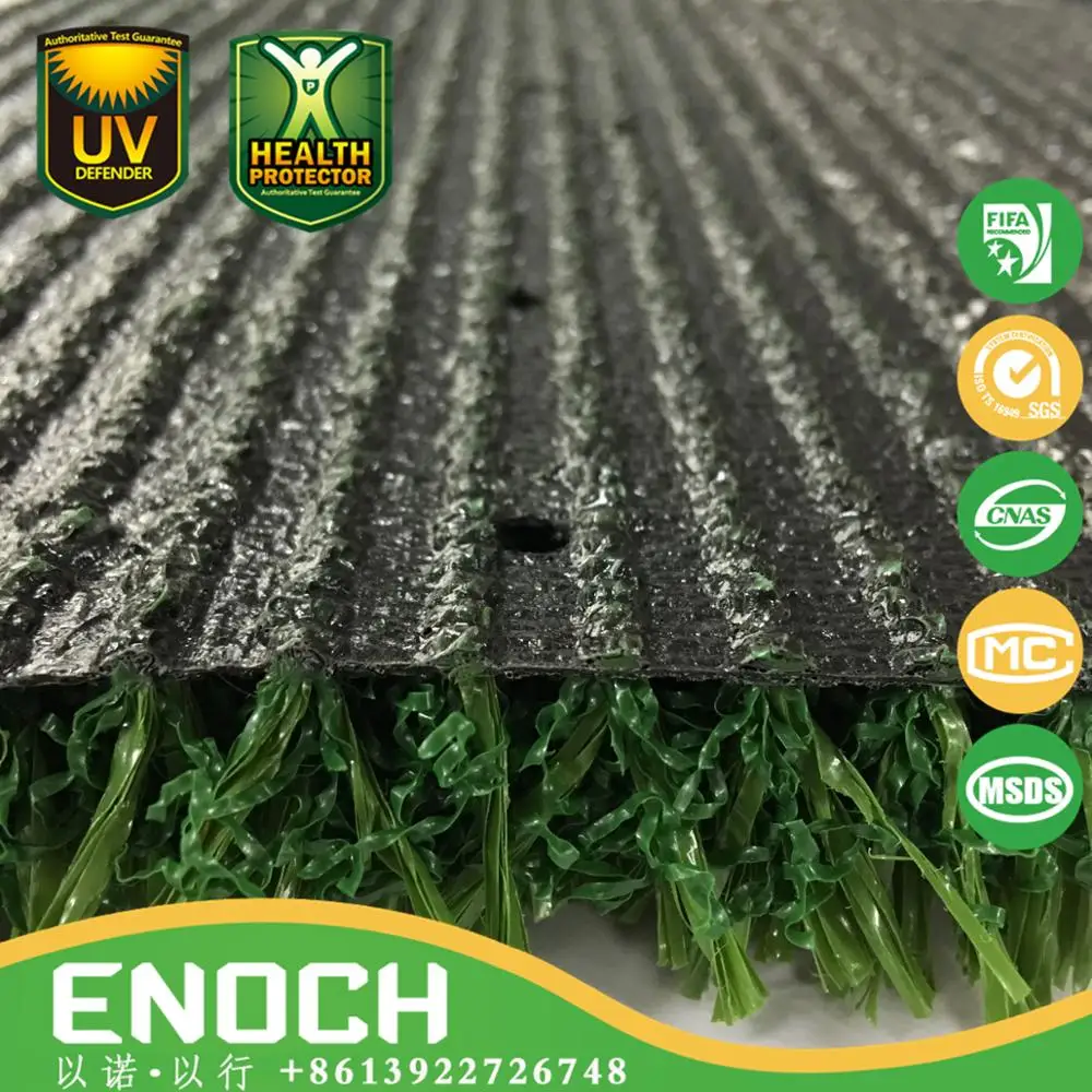 ENOCH High quality 25mm 30mm non-infill football grass cesped artificial turf for soccer courts