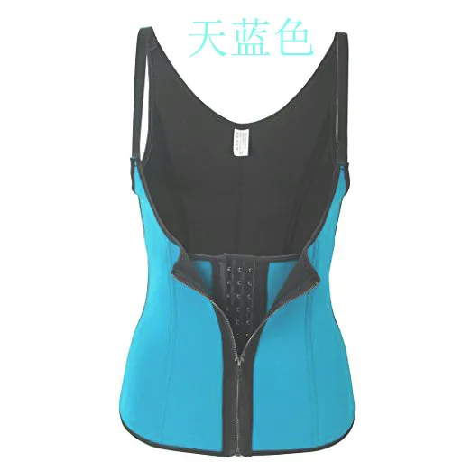 Sweat wicking vest neoprene court body suit waist trainer  corsets waist trainer waist trainer with hooks and zipper