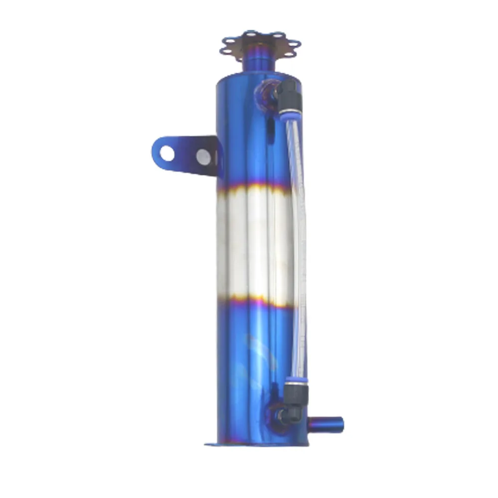 AUSO YH015 Aluminum Auto Parts 500ML Radiator Coolant Cooling Burnt Baking Blue Catch Tank Overflow Reservoir Cylindrical
