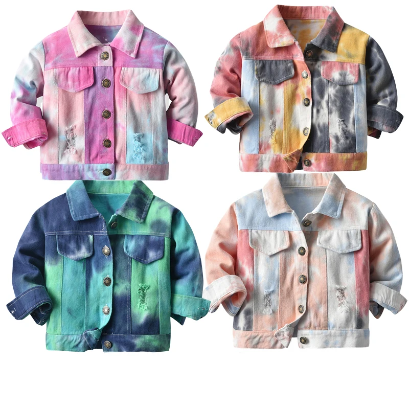 FuYU  Popular Design Boy &kids mixed color fashion denim Jacket Spring and Fall denim Jacket Coat