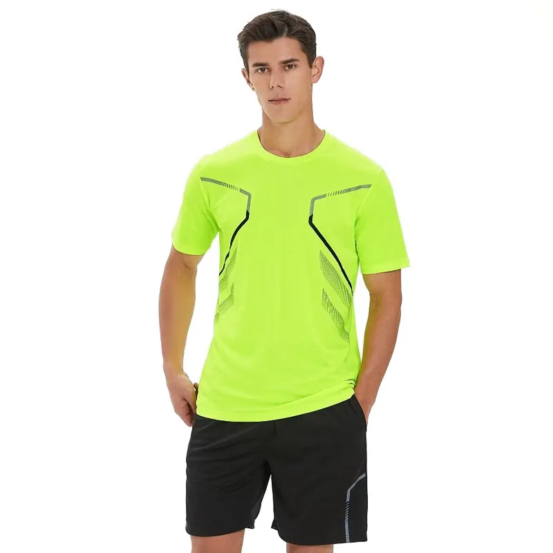 Unisex summer sportswear 2-piece set quick-drying short-sleeved running shorts Customized for outdoor leisure fitness training