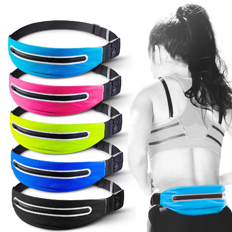 Close-fitting Anti-theft Waterproof Fitness Sports Runner Waist Belt Bag Flexible Elastic Running Belt