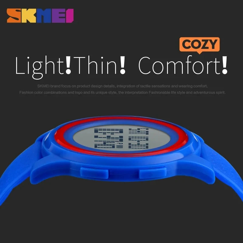 Skmei 1206 Simple Style Women High Quality Fashion Multi Color Men Wrist Watches Casual Digital Watch Wholesale China Factory