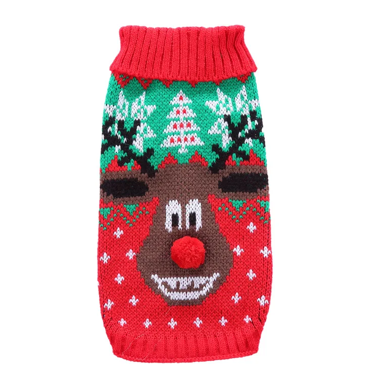 Christmas Dog Pet Hoodie Coat Pup Clothing Reindeer Dog Hoodie Pet Clothes Winter Clothes