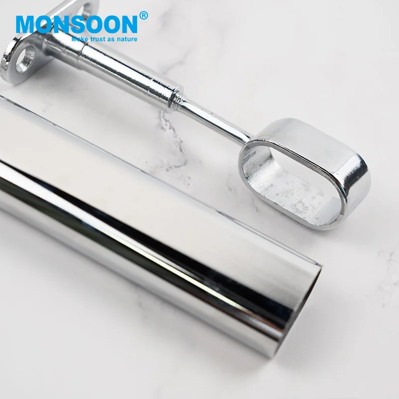 Chrome Furniture Hardware 888 stainless seamless hanging triangle wardrobe chrome steel tube