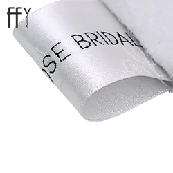 Popular Design Woven Wash Care Label Custom Damask White Woven Labels For Clothing