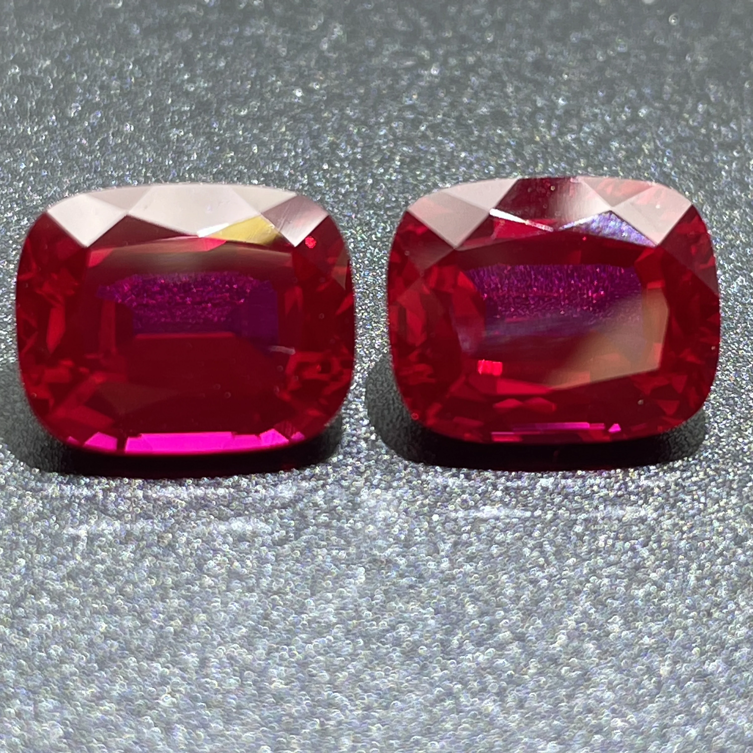 ZHF Wholesale And Cut Pulled  Created Ruby Synthetic Loose  Gemstones  CAB 4.65ct ruby pillow 10*8 thickness 5.4m