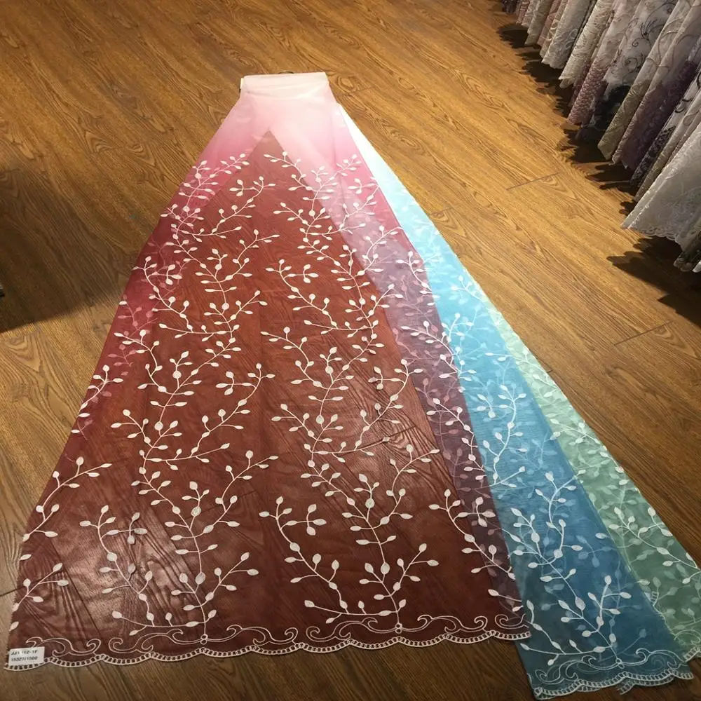 Chain Embroidery Mesh Fabric Roll Tulle for Window Fabric Customized Woven 100% Polyester