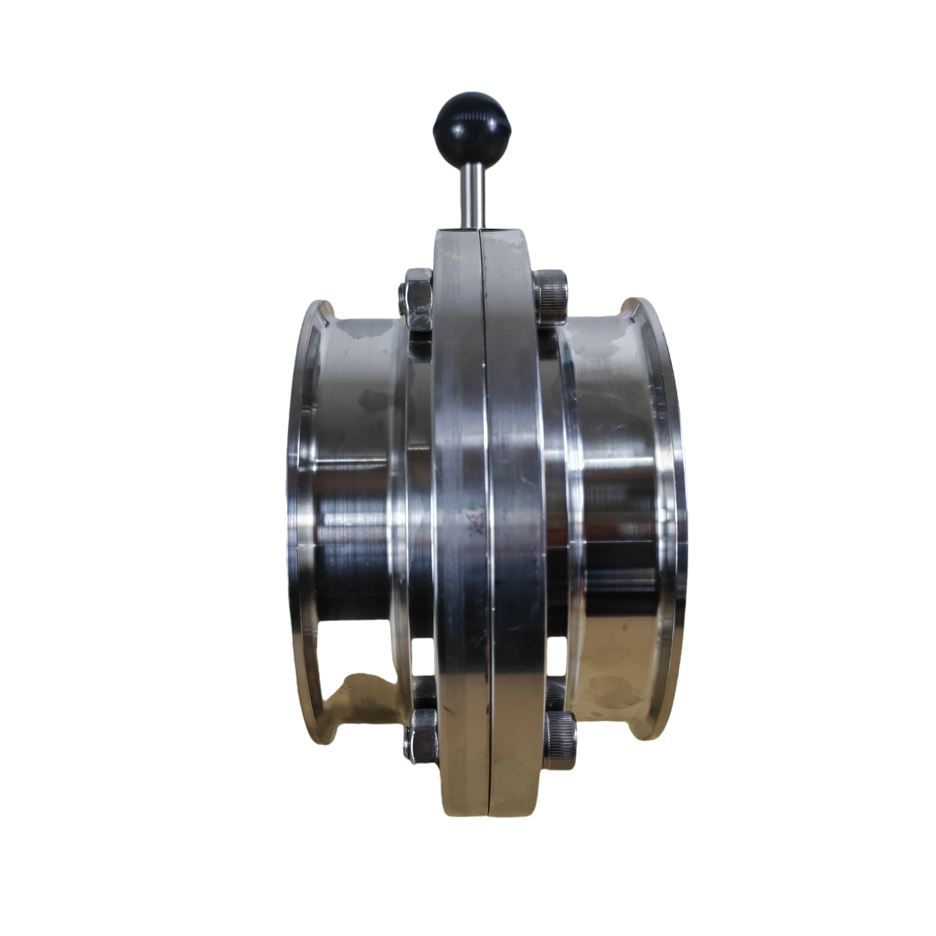 CNJS Chinese factory produces stainless steel sanitary grade SS316L SS304 108mm quick connect sanitary butterfly valve