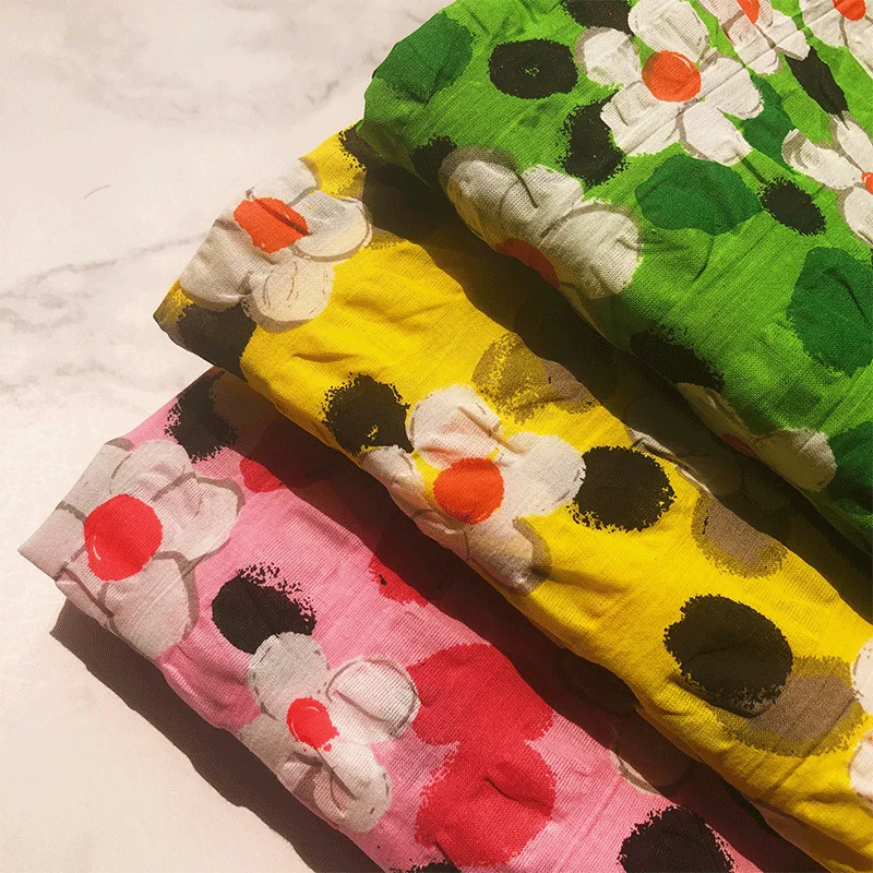 Newly designed cotton printed fabric for summer dress