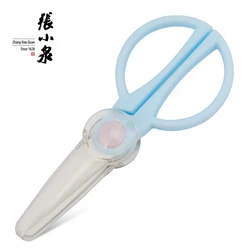 Baby Ceramic Scissors Food Safety Healthy BPA Free Portable Toddler Shears with Protective Blade Cover and travel case