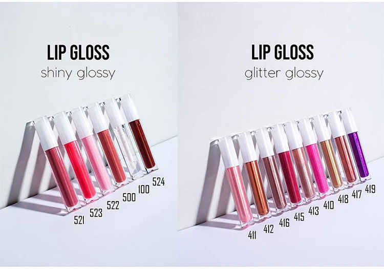 MLM Custom Makeup Tasty Flavored Plumping Glitter Glossy Private Label Shiny Lip Gloss Liquid Lipstick Set Waterproof